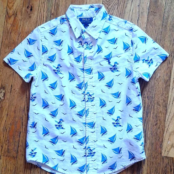 Boys Ralph Lauren button up short sleeve shirt - Picture 1 of 2